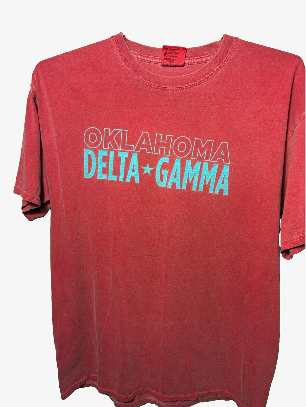 Oklahoma Delta Gamma Sorority T-Shirt Womens/Unisex L Comfort Colors Garment Dye